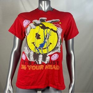 Teen Hearts Clothing | Red Graphic-T Smiley Face